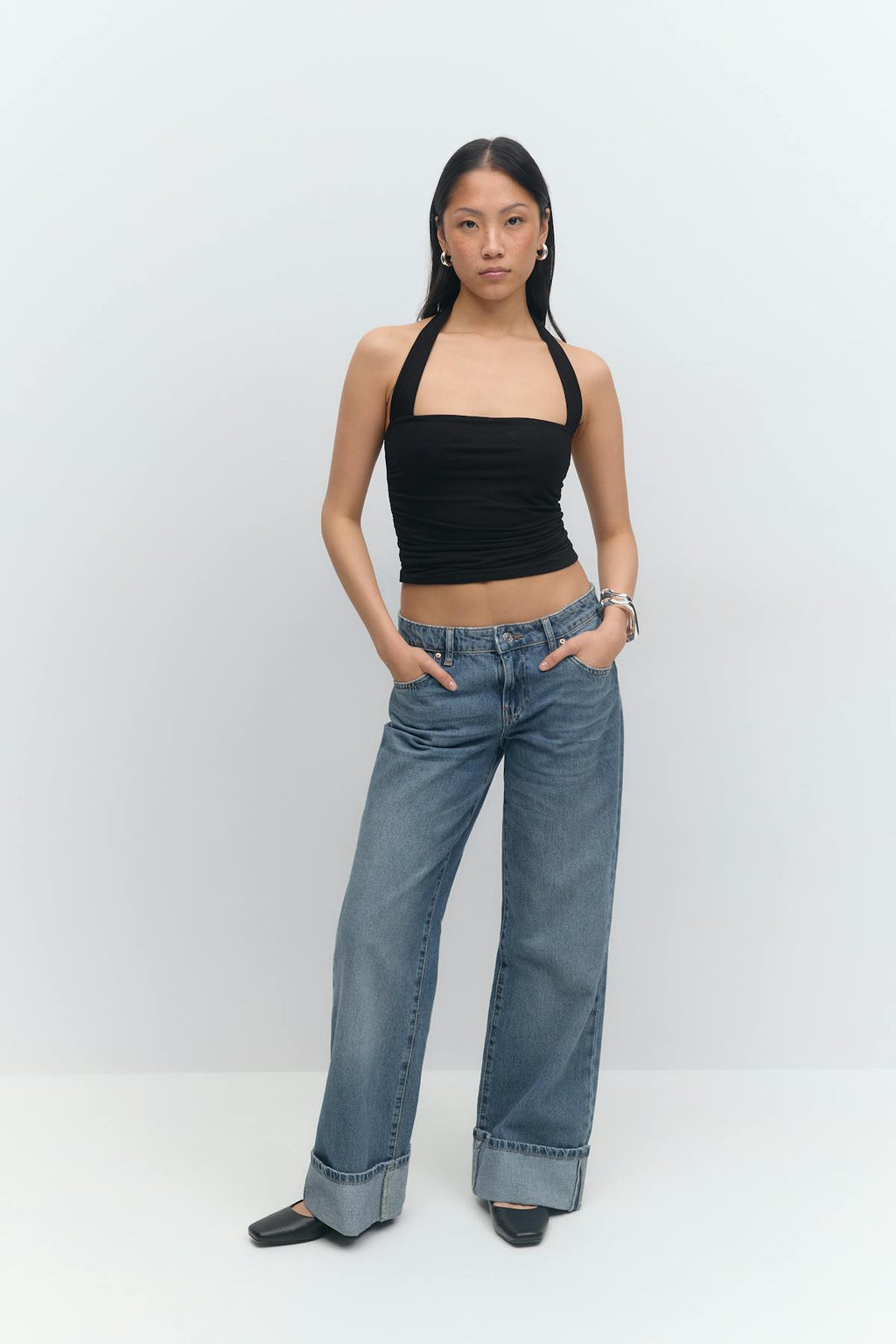 Soft touch halterneck top