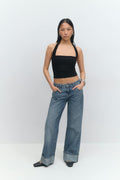 Soft touch halterneck top
