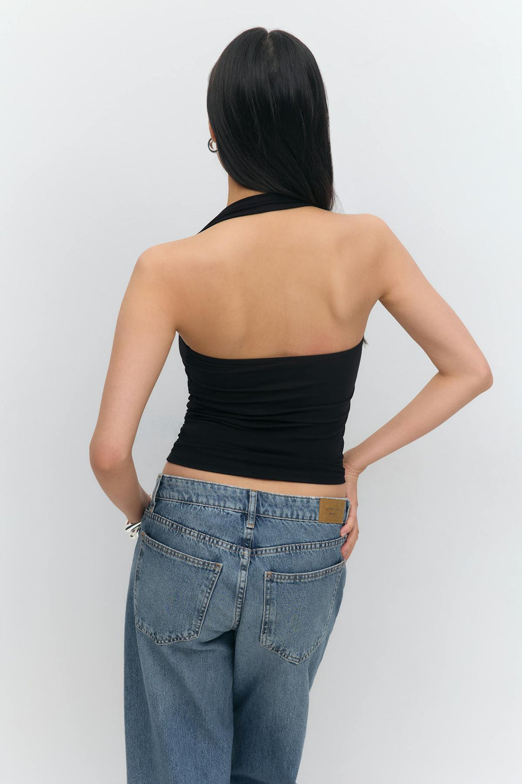 Soft touch halterneck top