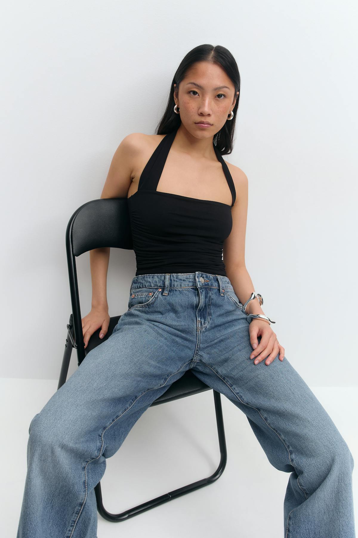 Soft touch halterneck top