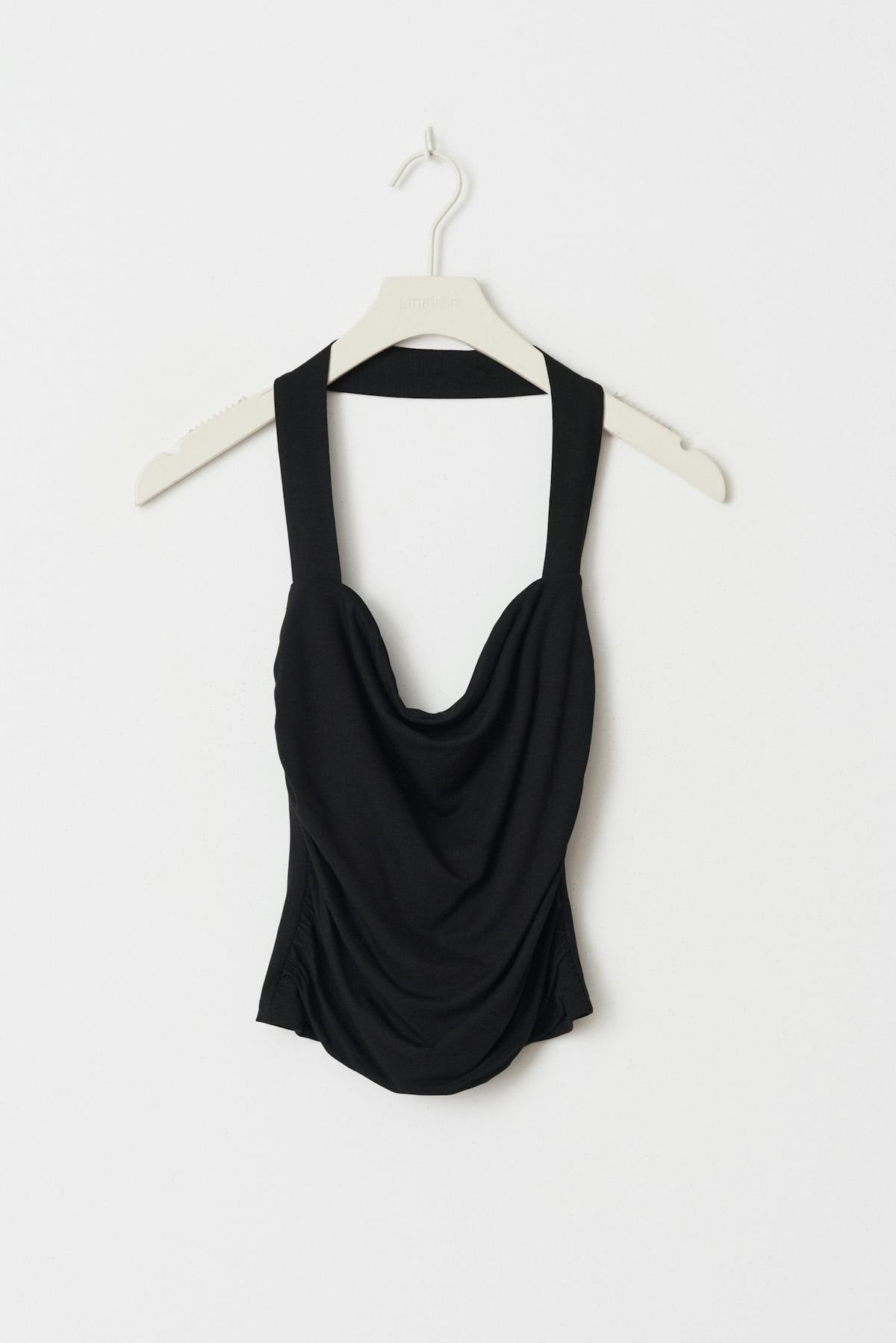 Soft touch halterneck top