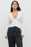 Lace wrap top