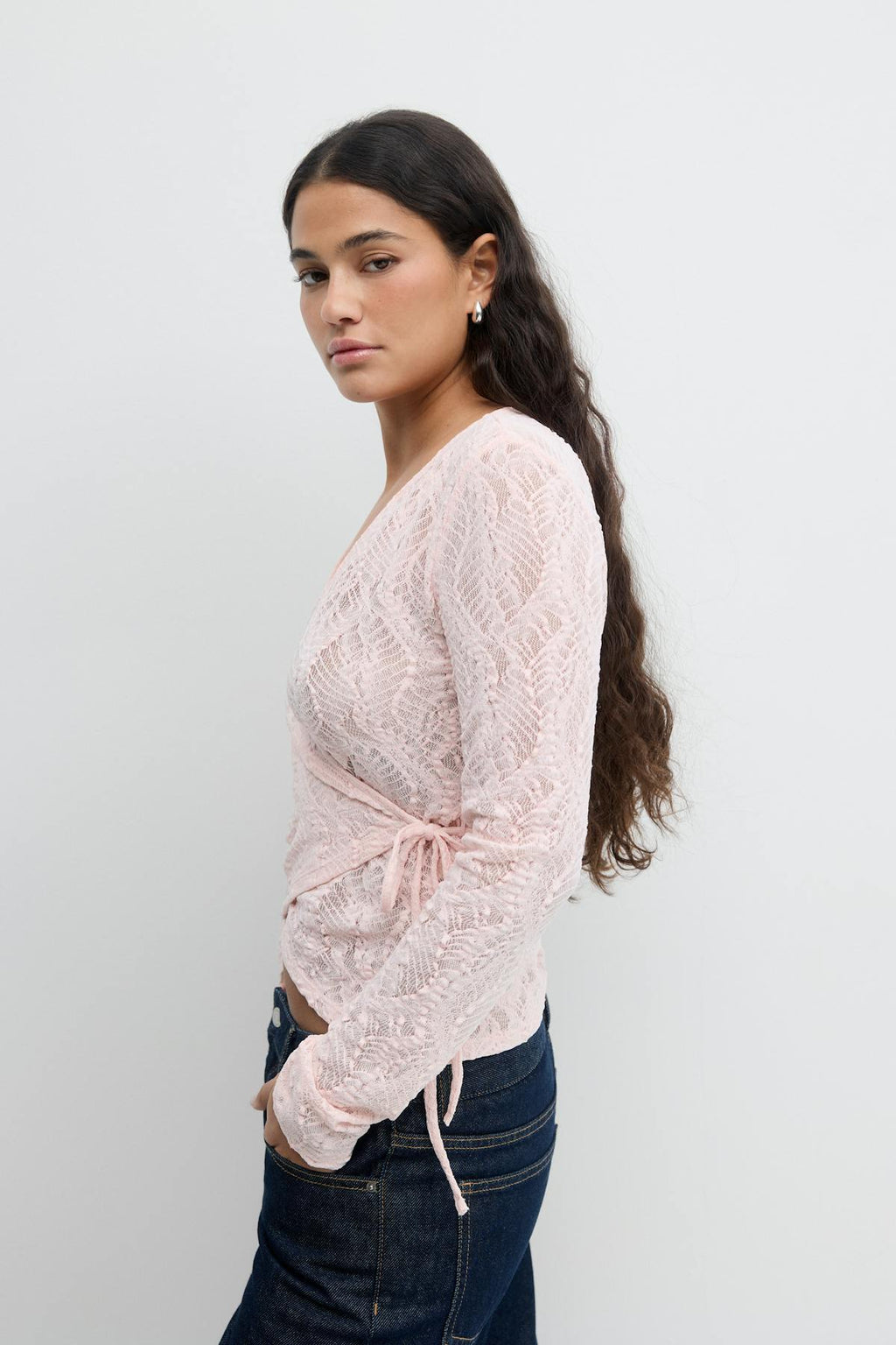 Lace wrap top