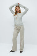 Textured buttoned top