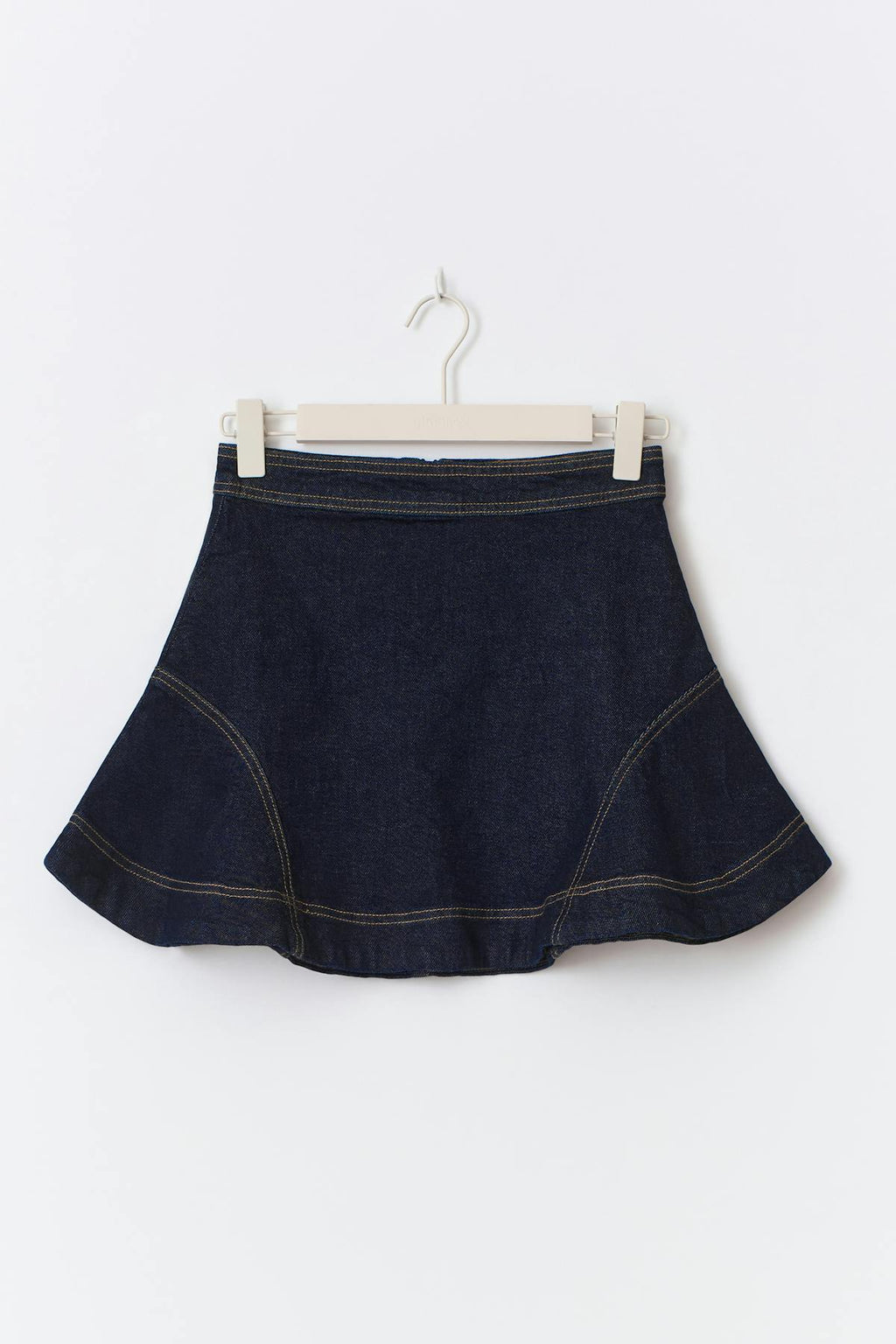 Sculpted denim skirt