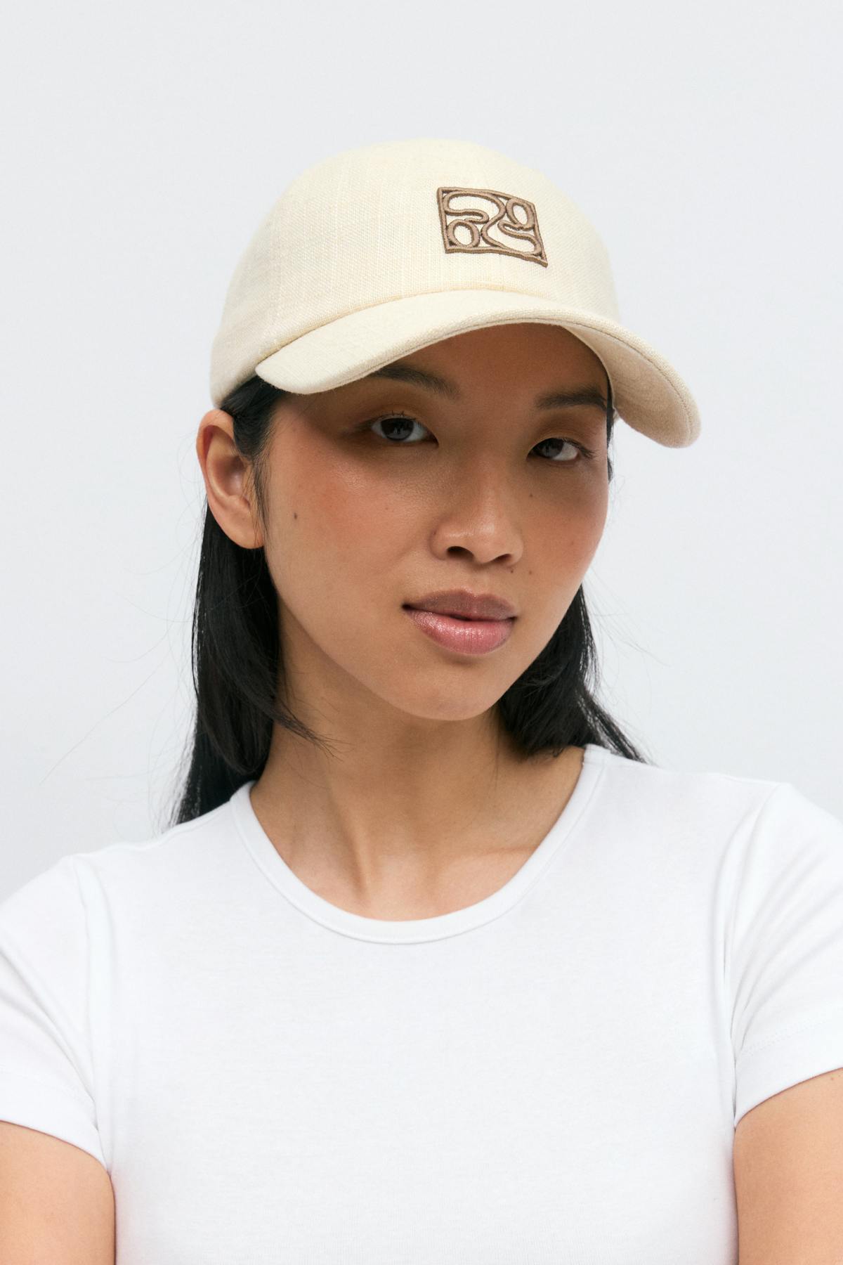 Linen blend cap