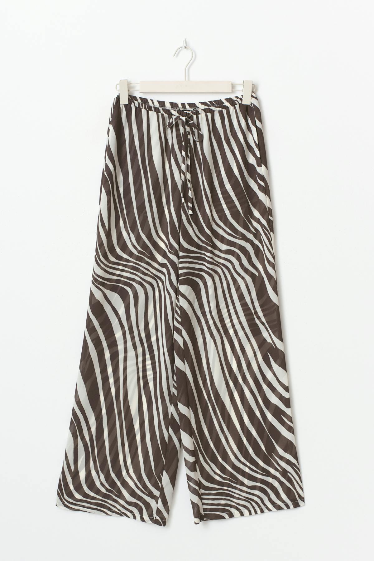 Wide chiffon trousers
