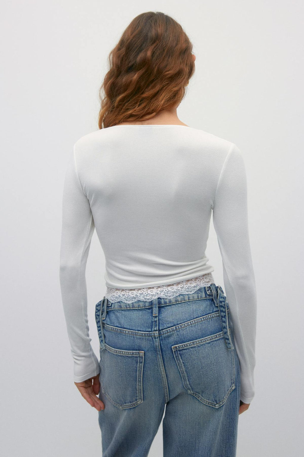 Lace detail top