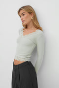 Lace detail top
