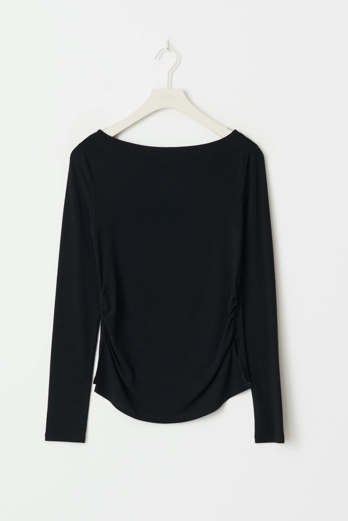Boatneck ruched top