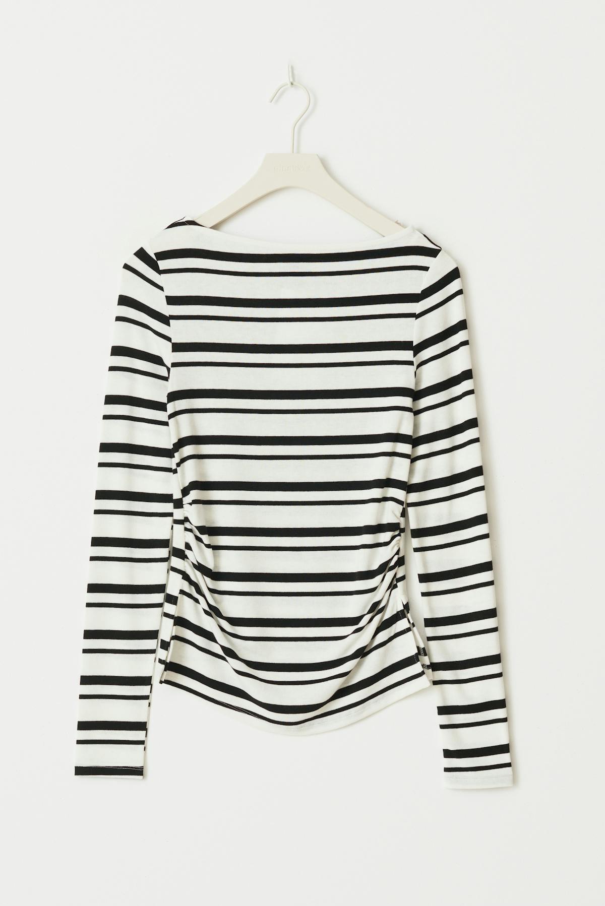 Boatneck ruched top