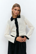 Knit contrast cardigan