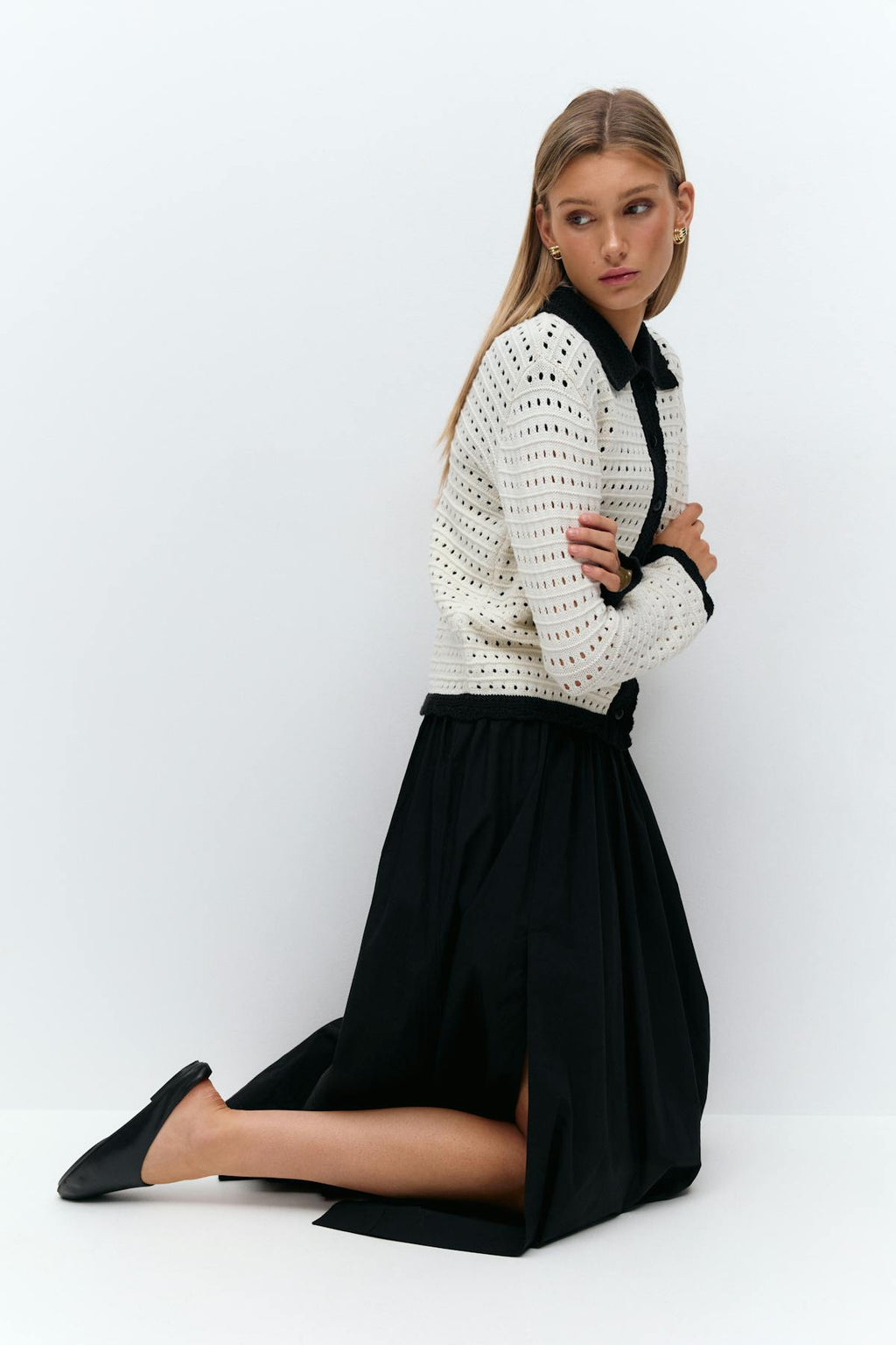 Knit contrast cardigan