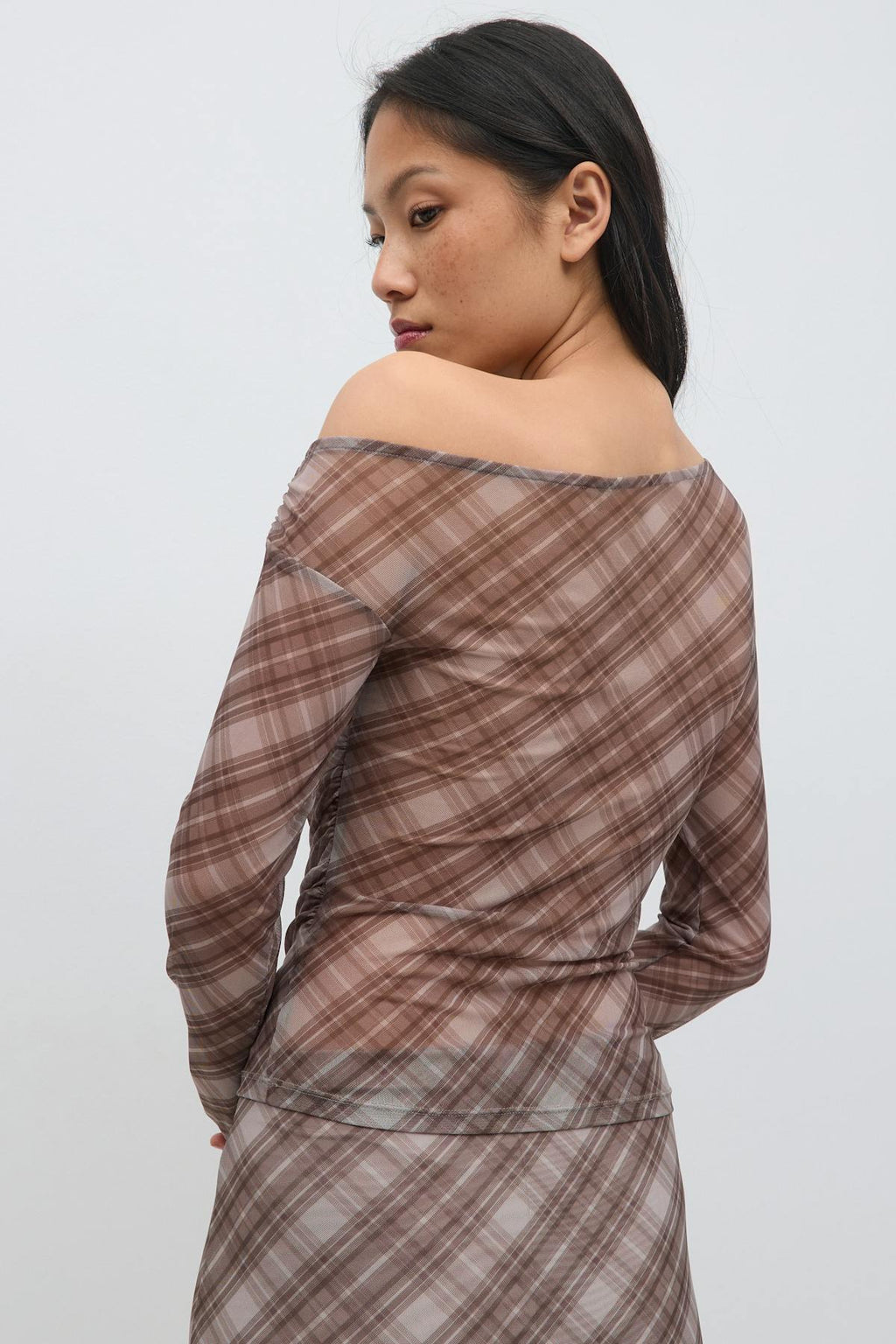 Ruched mesh top