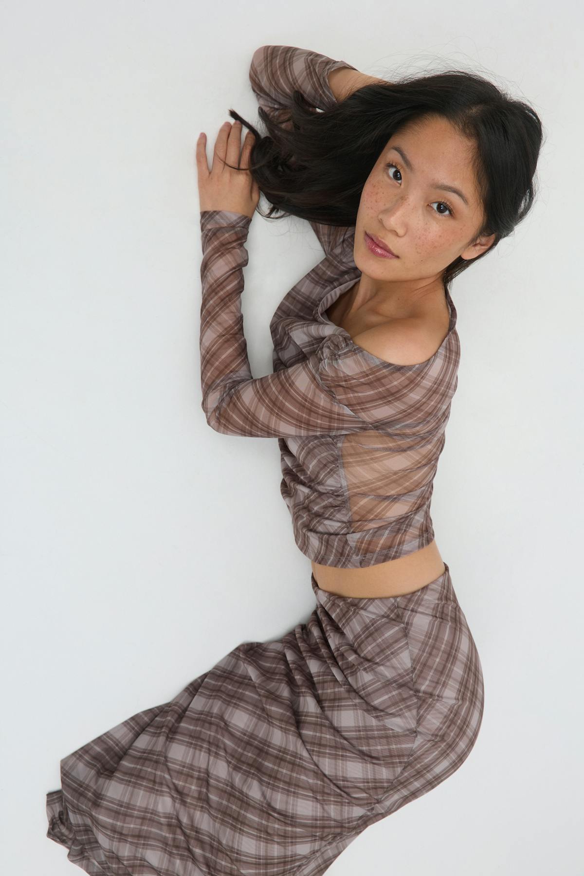 Ruched mesh top