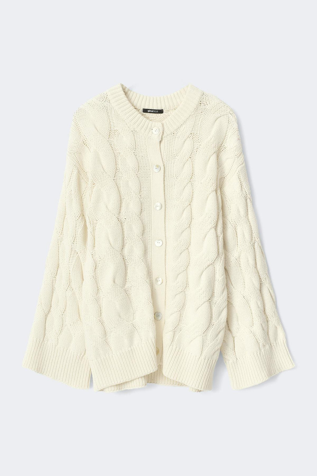 Chunky knitted cable cardigan