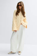 Chunky knitted cable cardigan