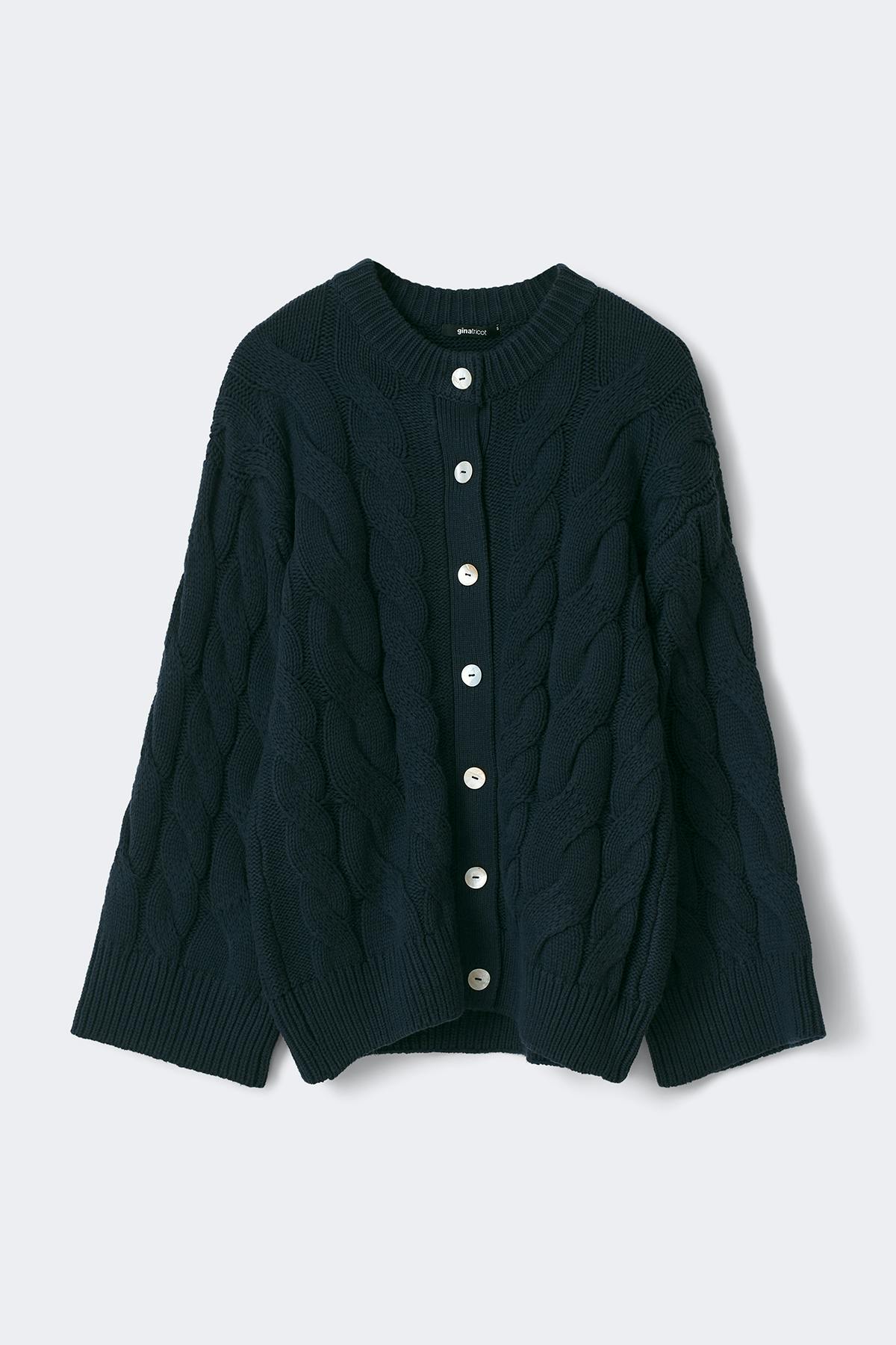 Chunky knitted cable cardigan