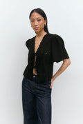 Scallop edge blouse