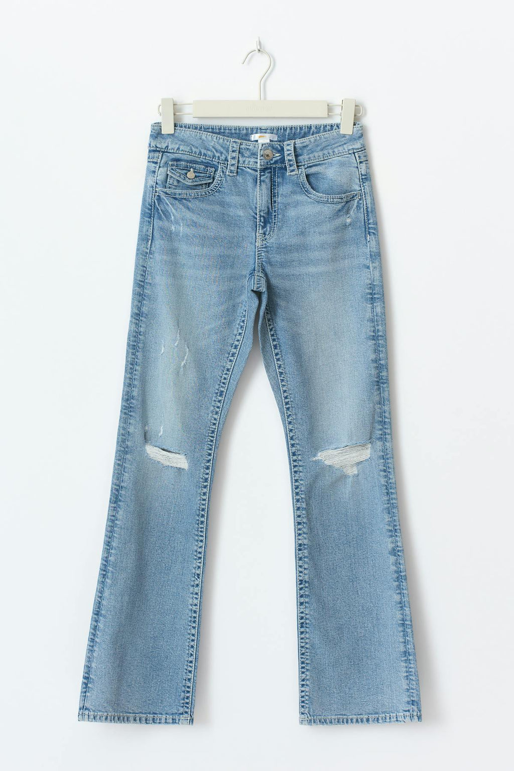 Chunky mid waist jeans