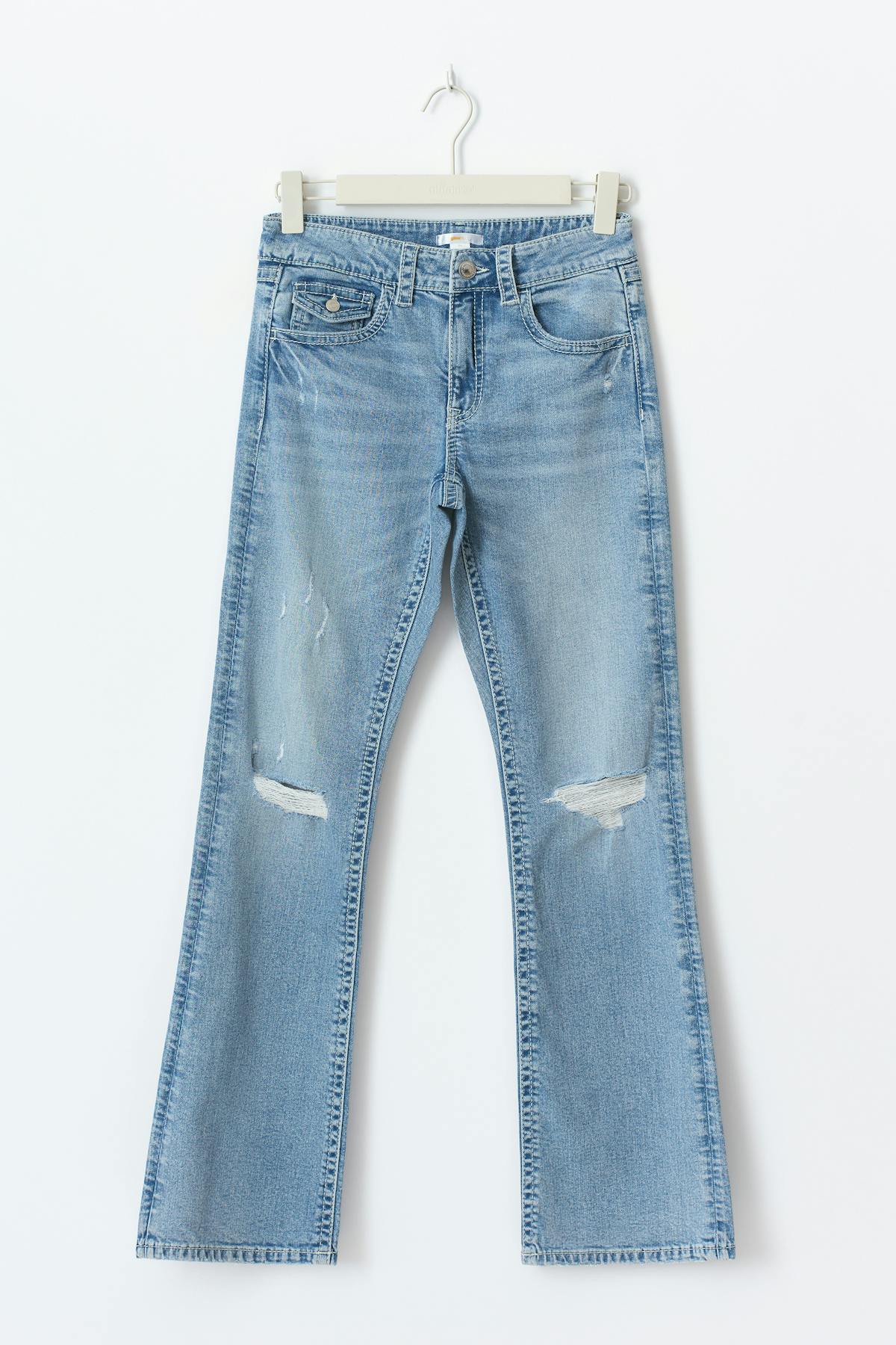 Chunky mid waist jeans