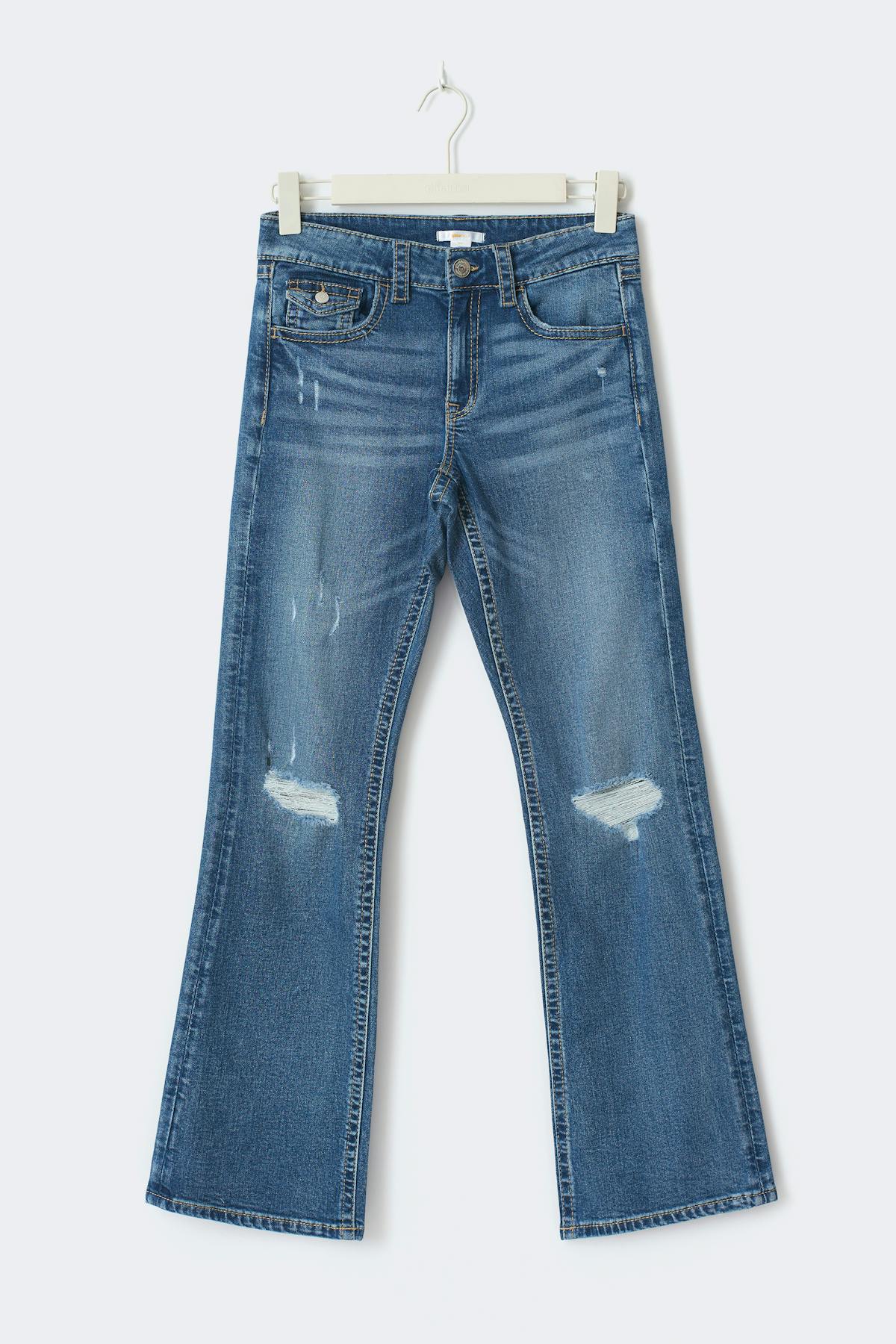 Chunky mid waist jeans