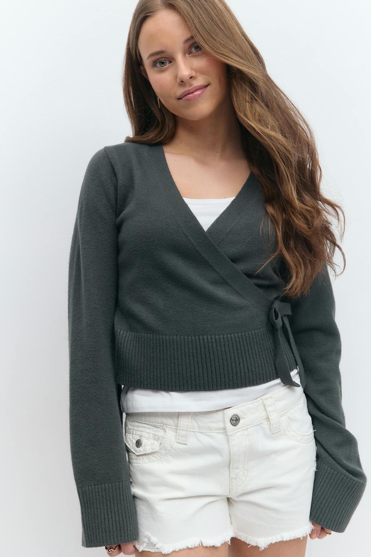Y wrap cardigan