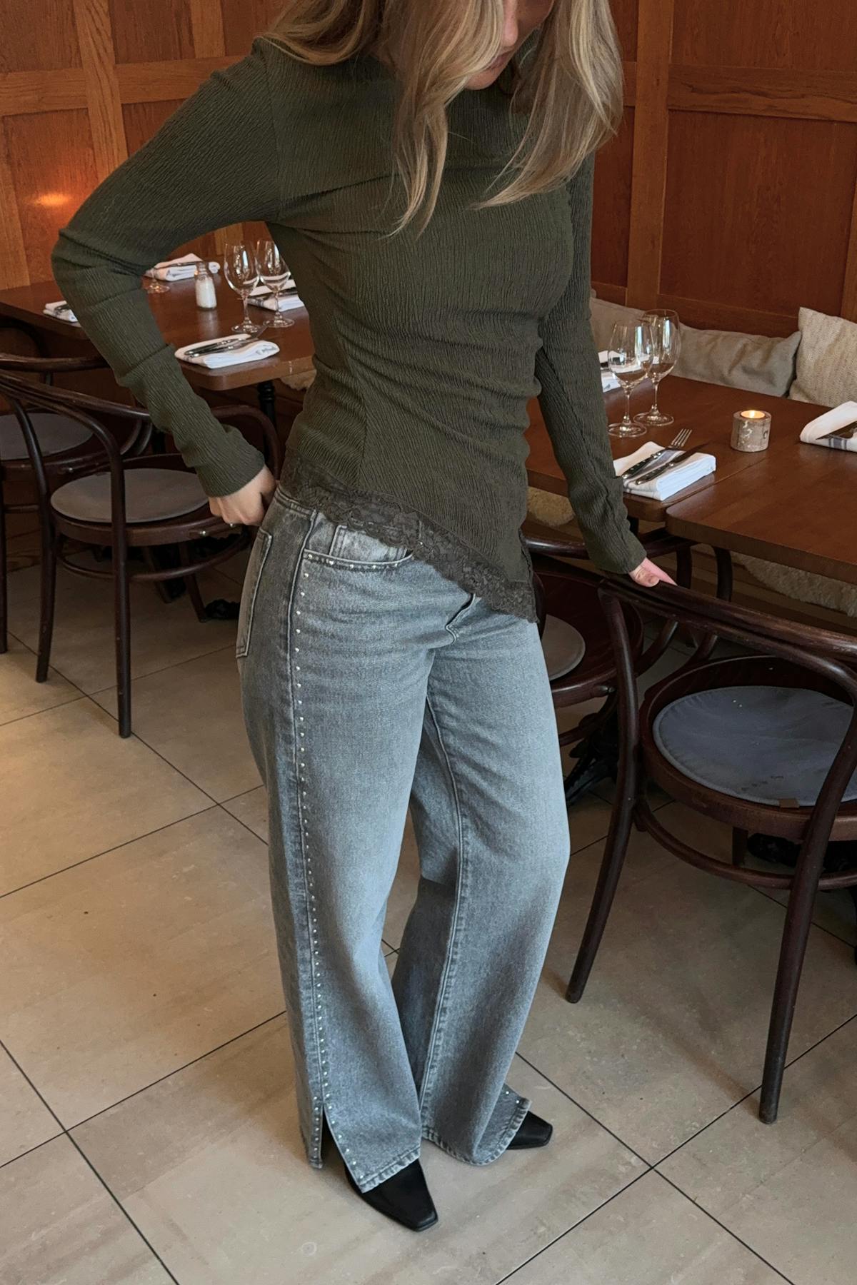 Studded jeans