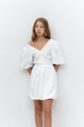 Y puff sleeve dress
