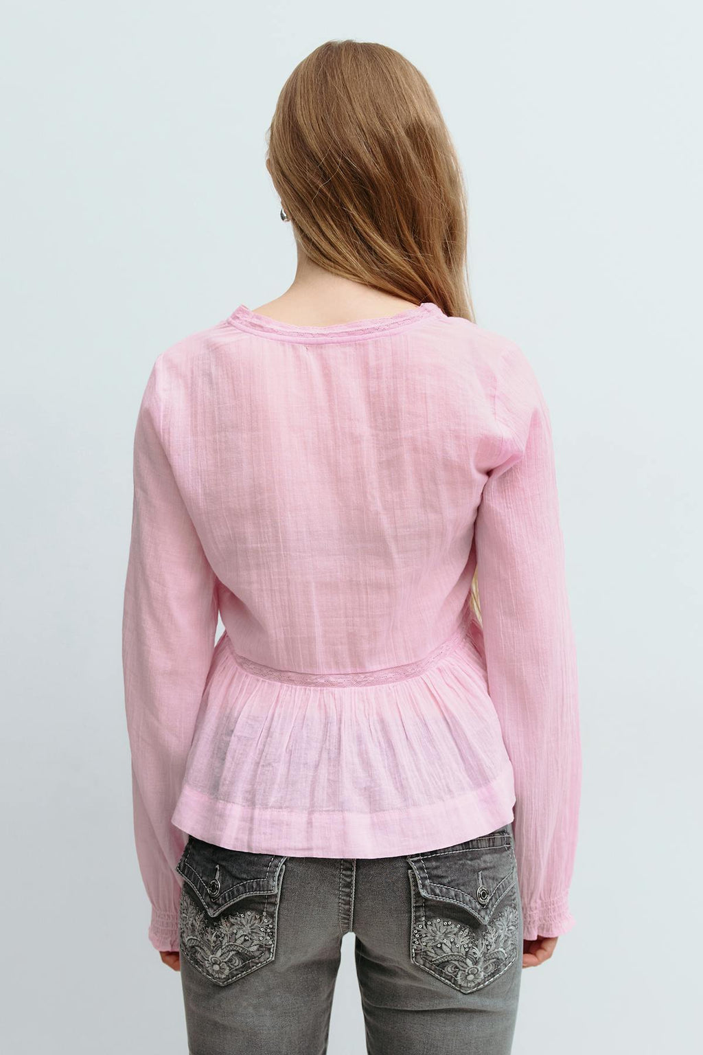 Y lace blouse