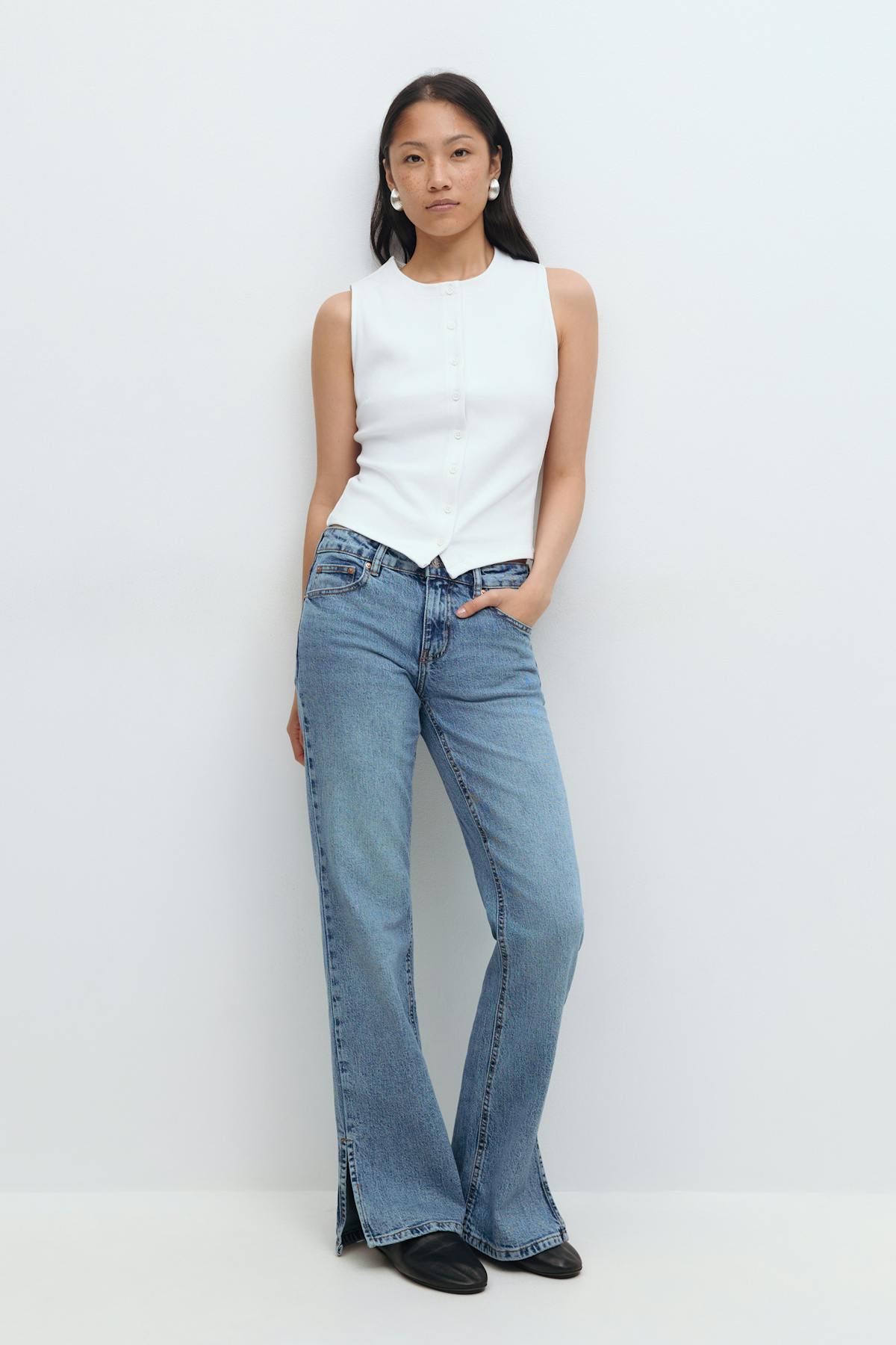 Slit jeans