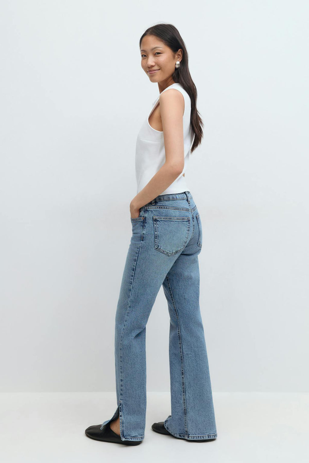 Slit jeans