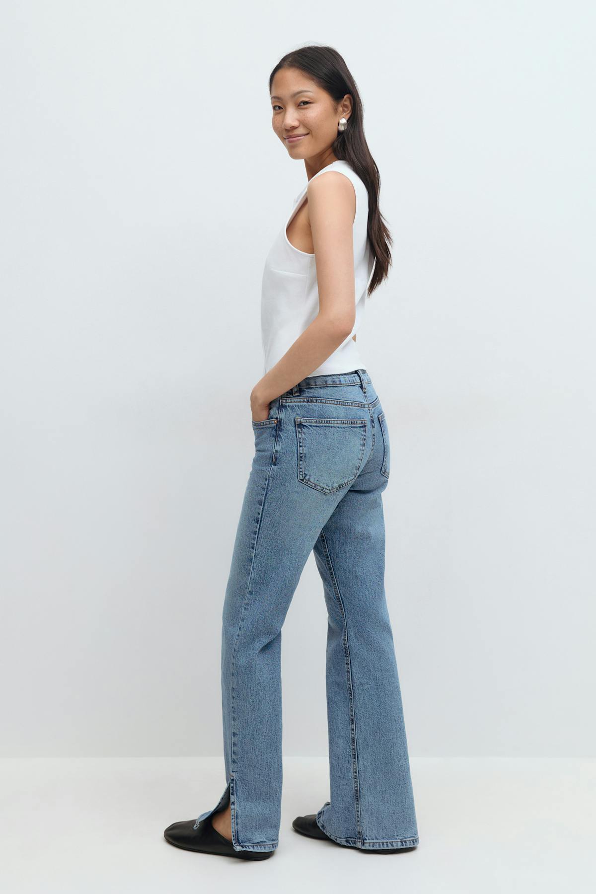 Slit jeans