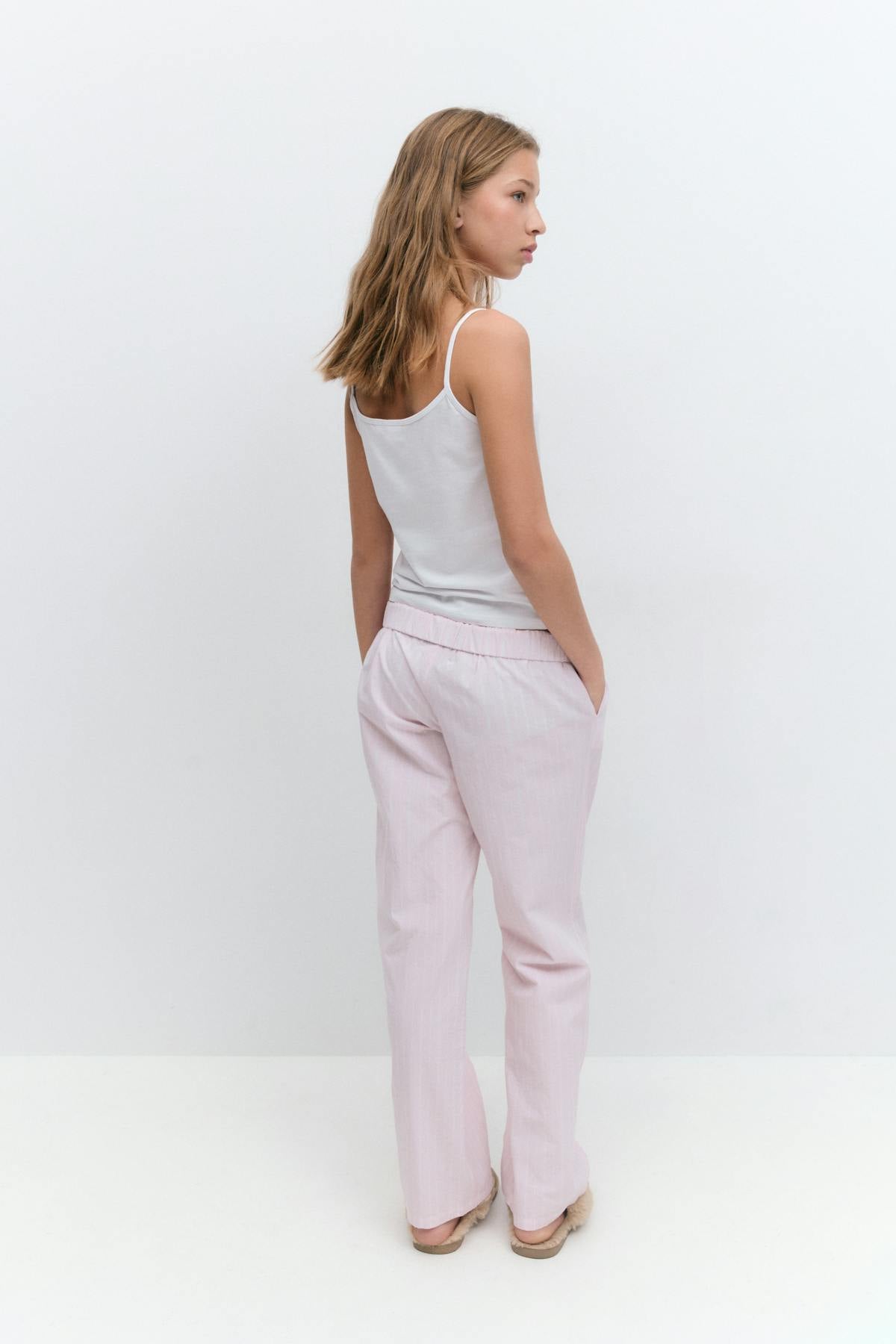 Y folded down trousers
