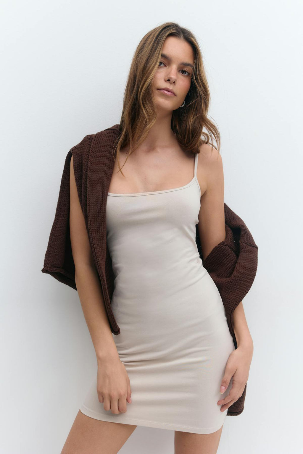 Basic mini slip dress