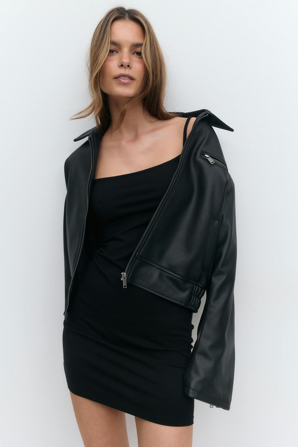 Basic mini slip dress