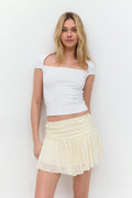 Mini lace skirt