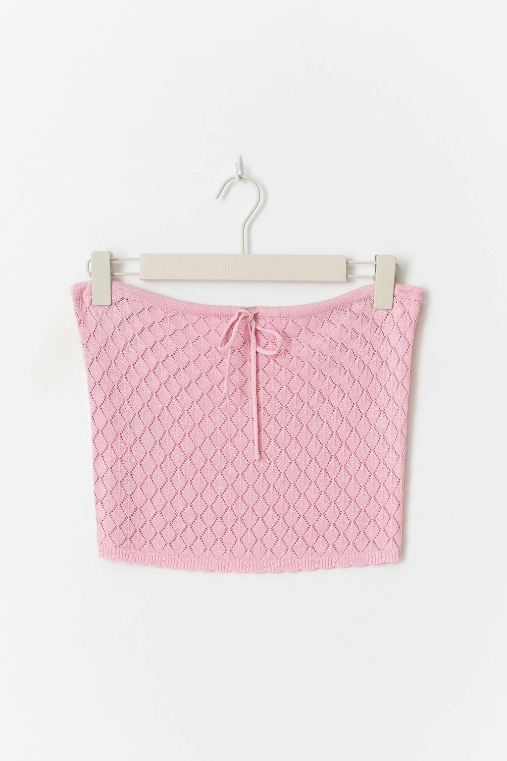 Knitted crochet tube top