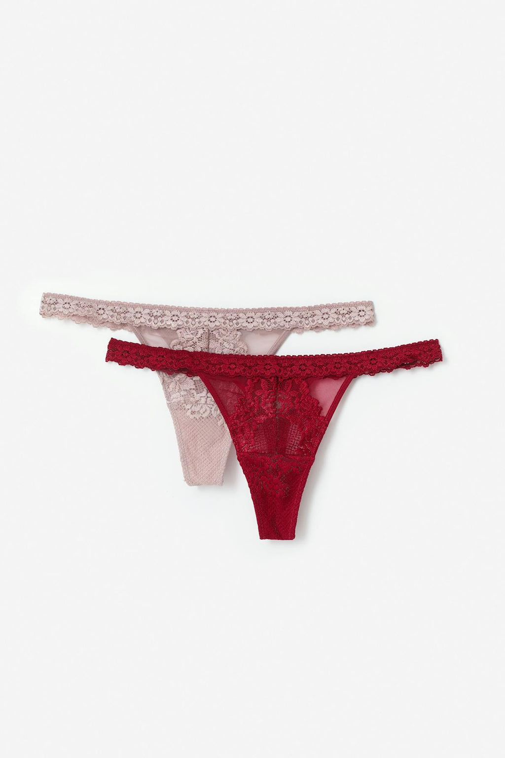 2-pack lace thong