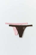 2-pack lace thong