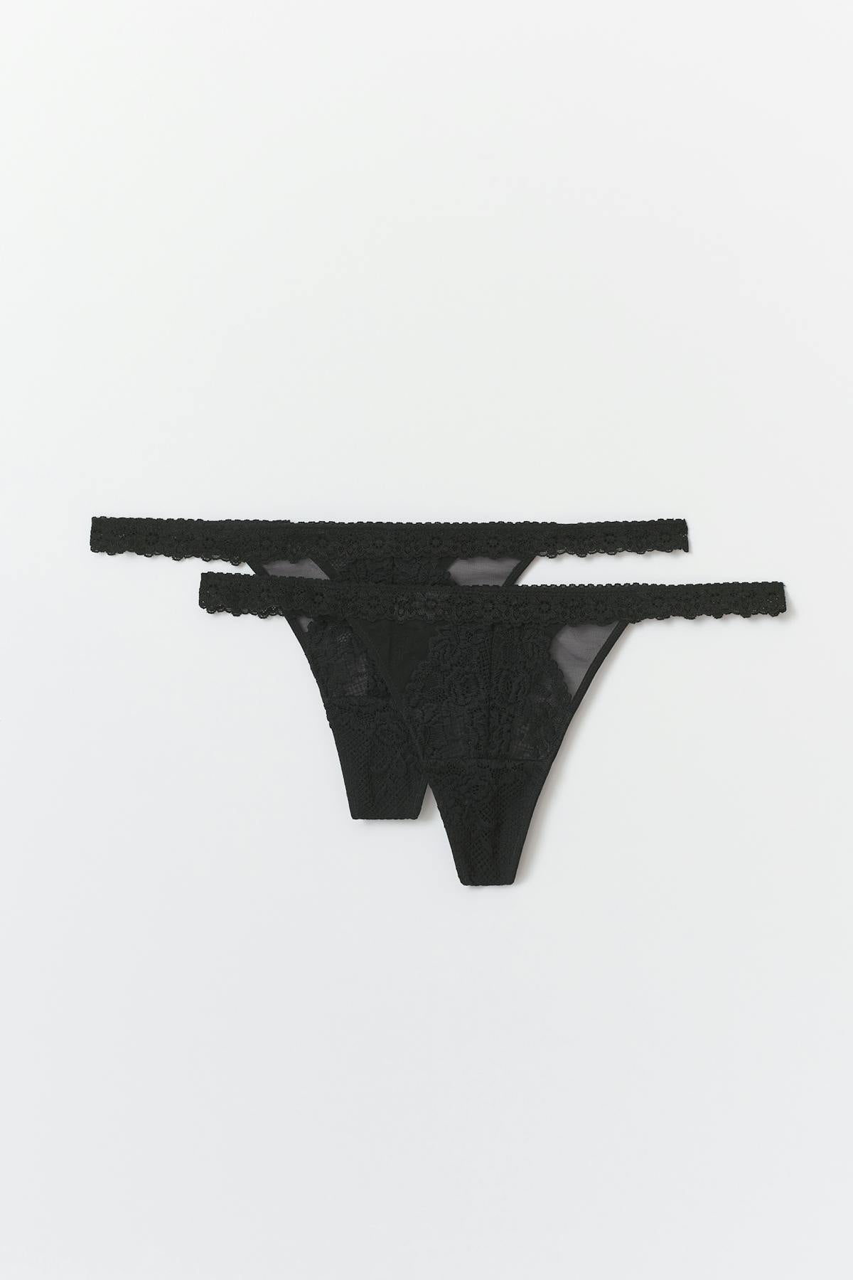 2-pack lace thong