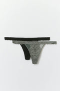 2-pack lace thong