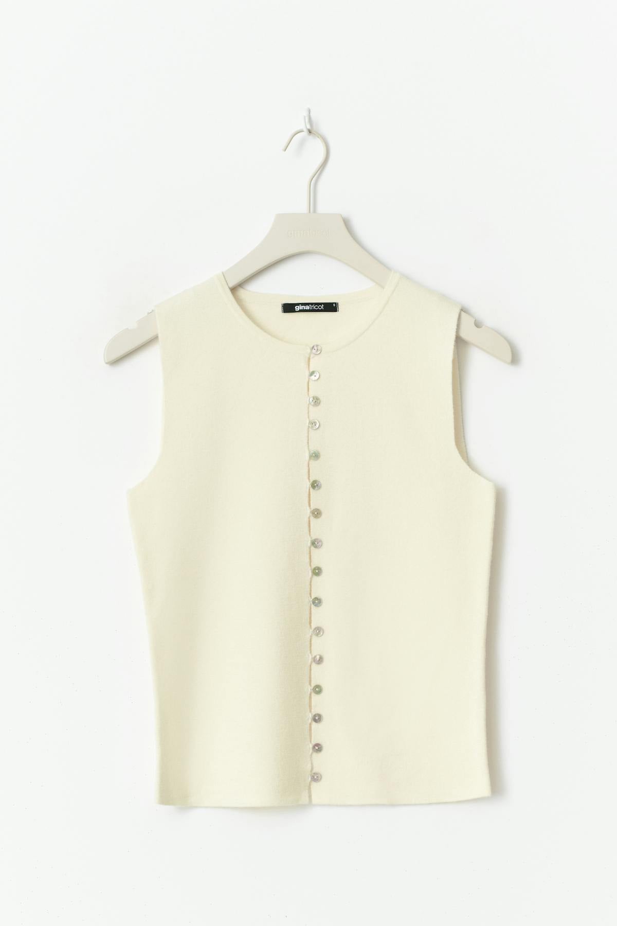 Knitted button down vest
