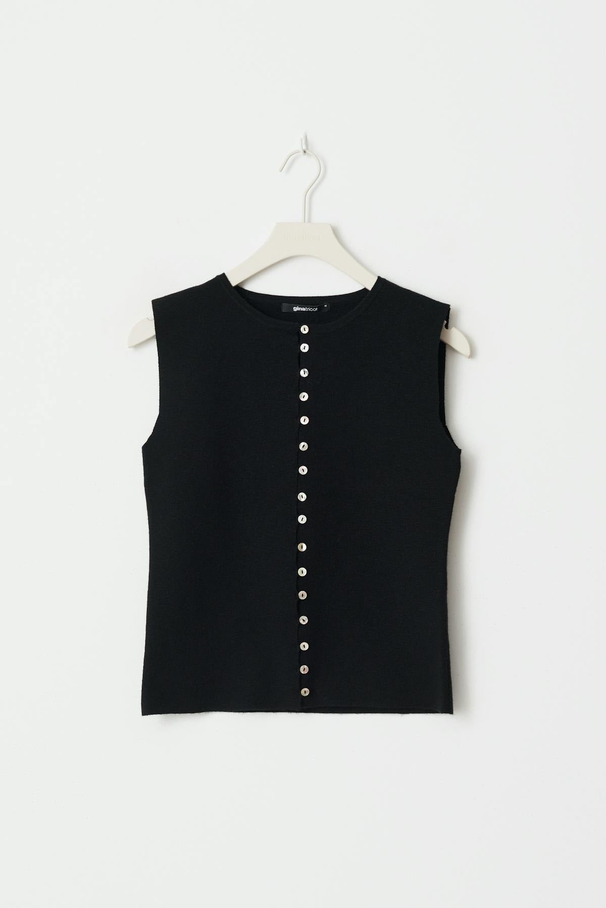 Knitted button down vest