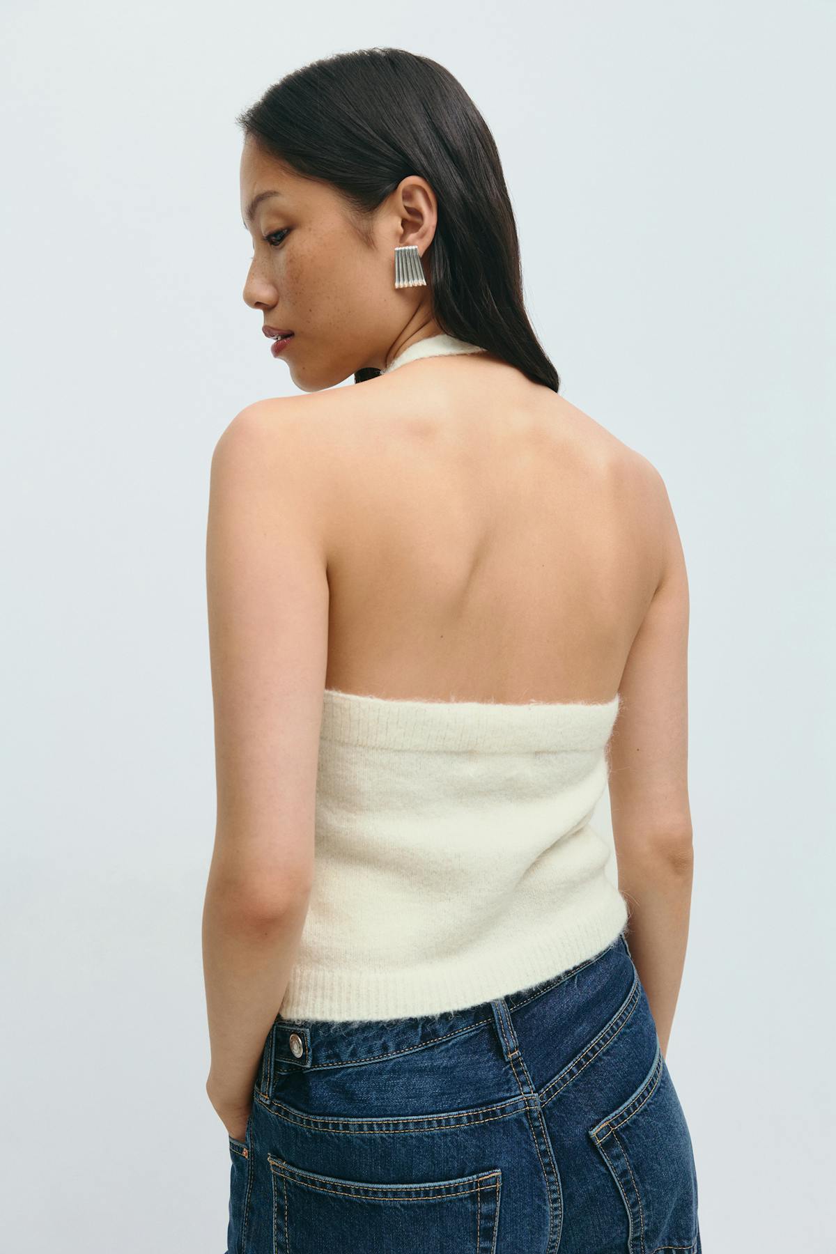 Knitted halterneck vest