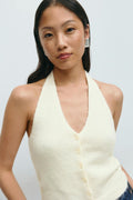 Knitted halterneck vest