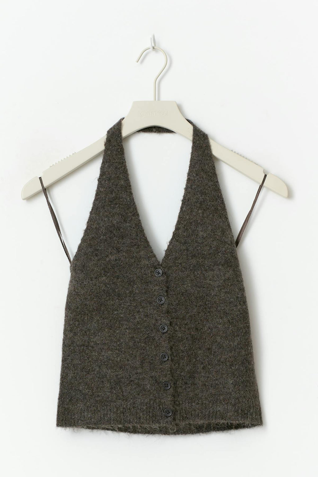 Knitted halterneck vest