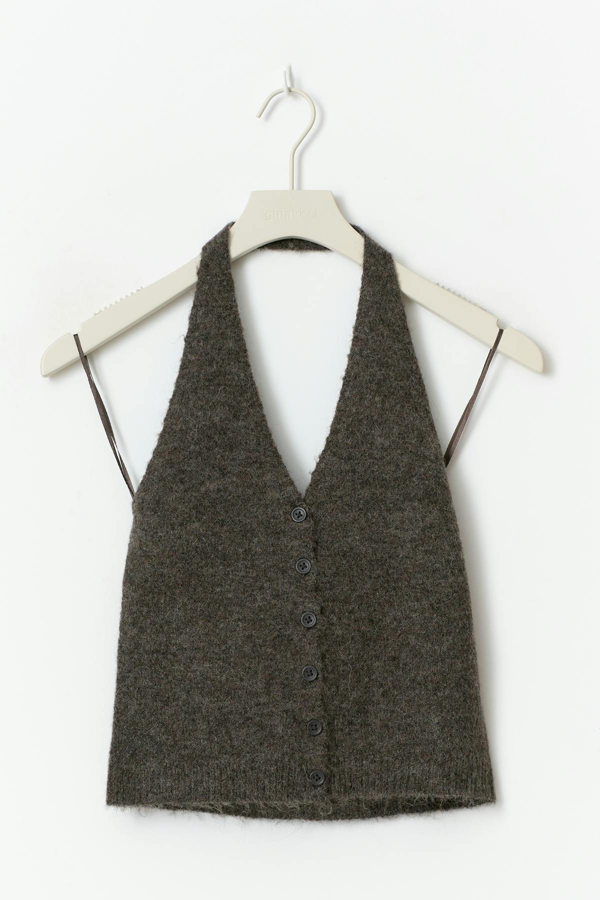 Knitted halterneck vest