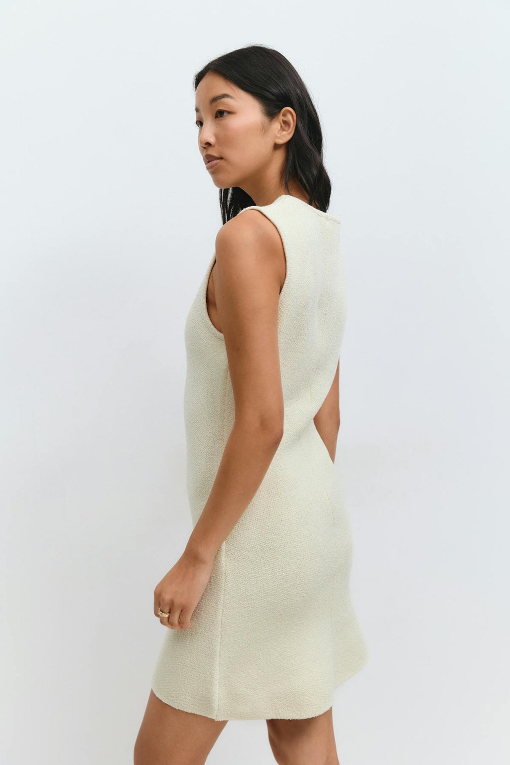 Knitted short vest dress