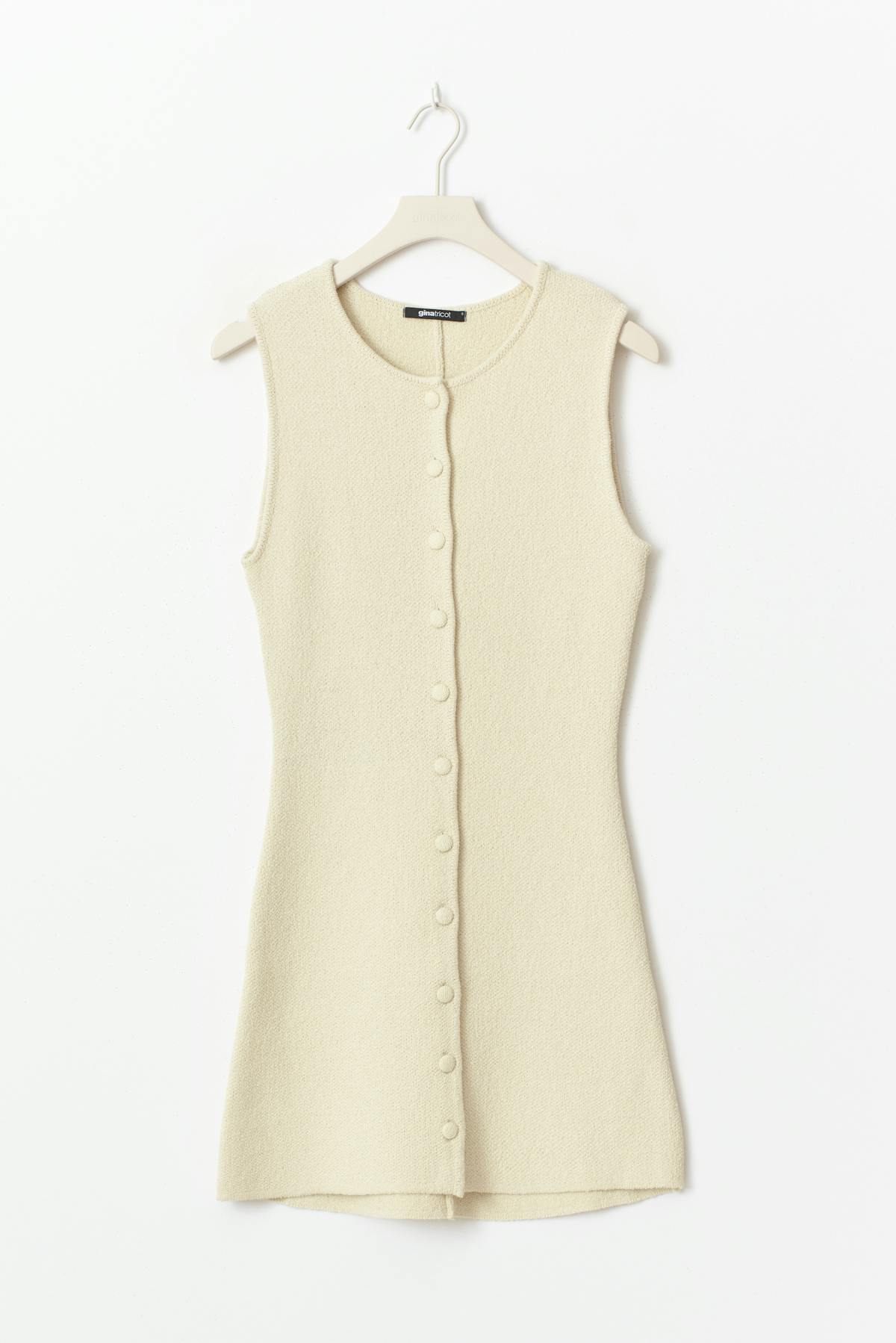 Knitted short vest dress